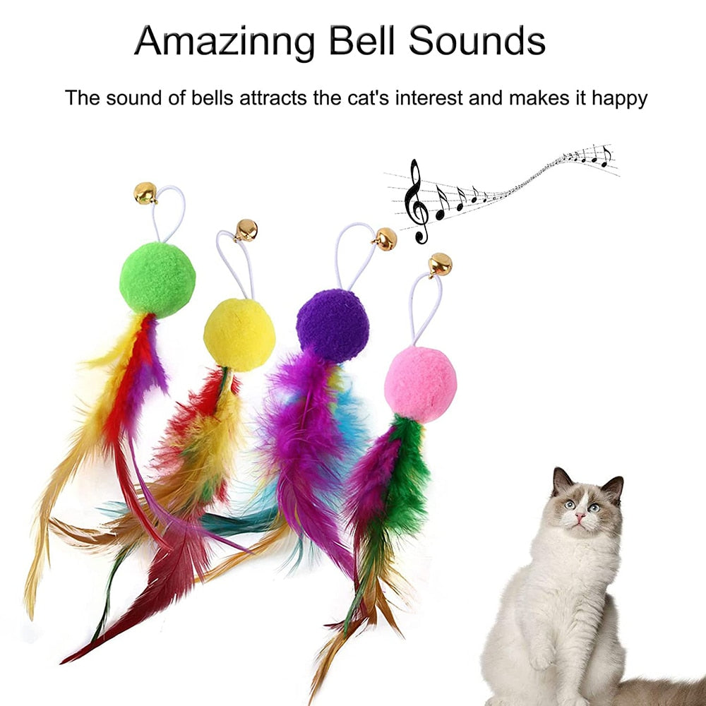Jouet à Plumes Rétractable pour Chats d'Intérieur