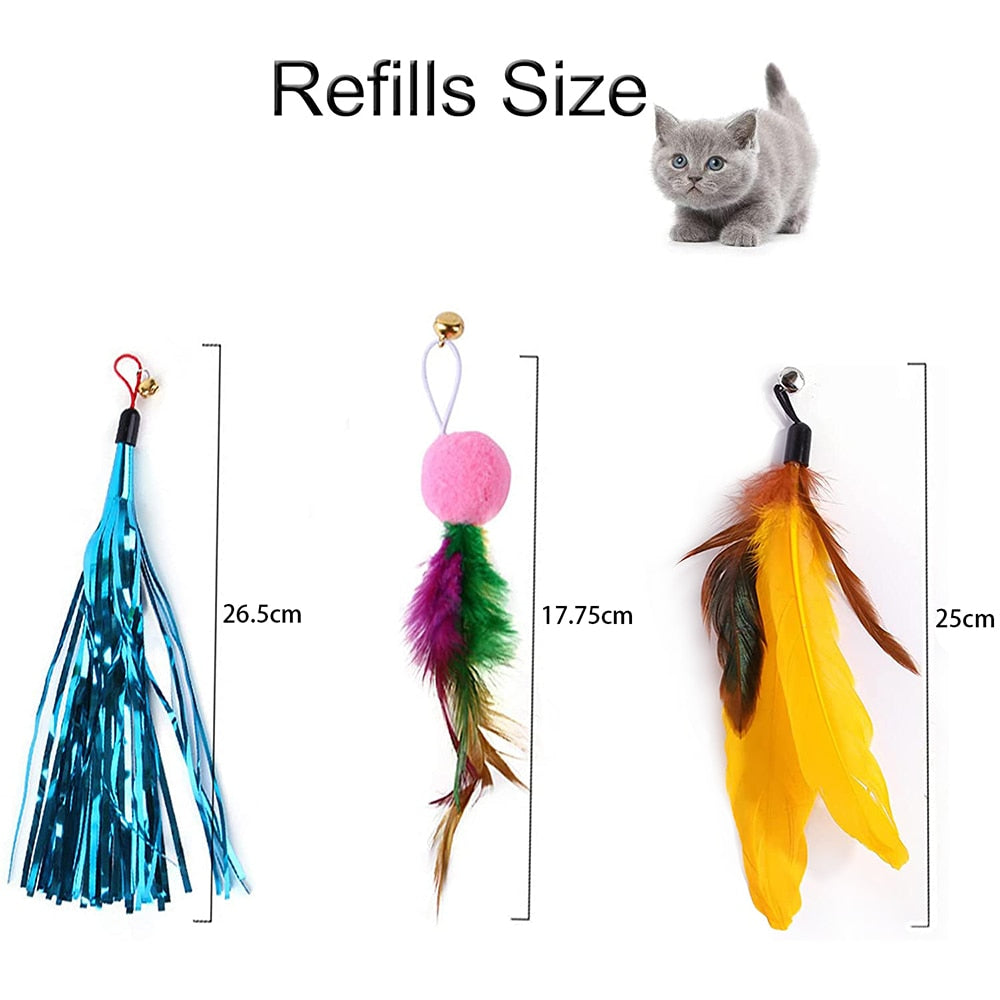 Jouet à Plumes Rétractable pour Chats d'Intérieur
